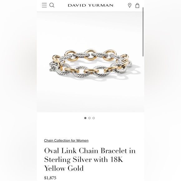 Authentic David Yurman Gold and Silver Oval Link Bracelet - Picture 13 of 15